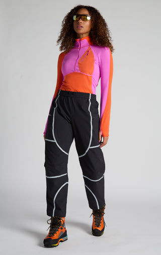 Joytrek Midlayer Grid Fleece Zip Neck