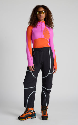Joytrek Midlayer Grid Fleece Zip Neck