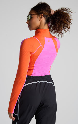 Joytrek Midlayer Grid Fleece Zip Neck