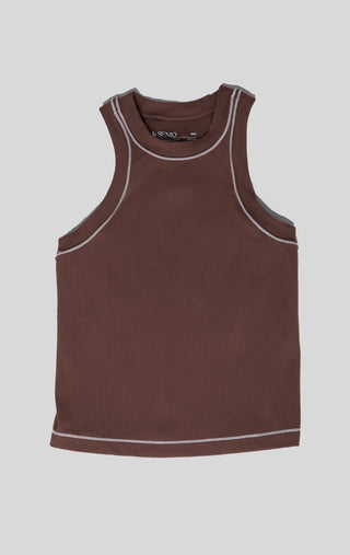 Flat lay of SENIQ Oasis Tank in Cabin