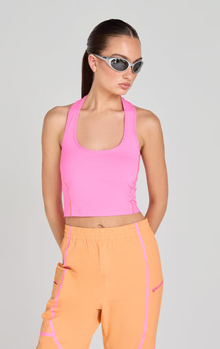 Off Grid Tank in Euphoria and Tectonic Pant in Cutie Women's Climbing Hiking Outdoors Gear Spring Summer SENIQ
