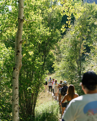 Group of hikers in Colorado for SENIQ movement meet ups