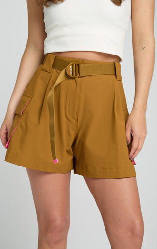 Trailmix Short by SENIQ. Hazelnut colorway.