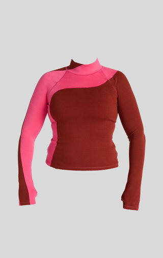 Cabin Fever Baselayer Mock Neck in Frose Women's Ski Snowboard Merino Women's Winter Gear