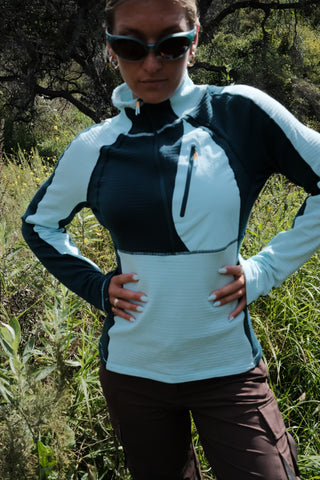 Joytrek Midlayer Grid Fleece Zip Neck