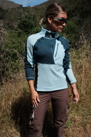 Joytrek Midlayer Grid Fleece Zip Neck