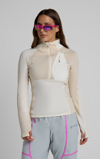 Joytrek Midlayer Grid Fleece Zip Neck