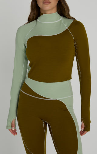 Wool Sculpt Merino Baselayer Mock Neck