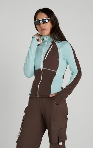 Joytrek Grid Fleece Full Zip Hoodie