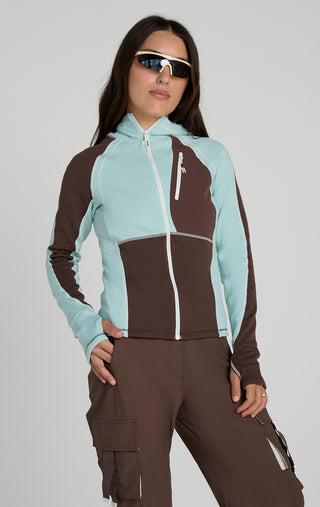 Joytrek Grid Fleece Full Zip Hoodie