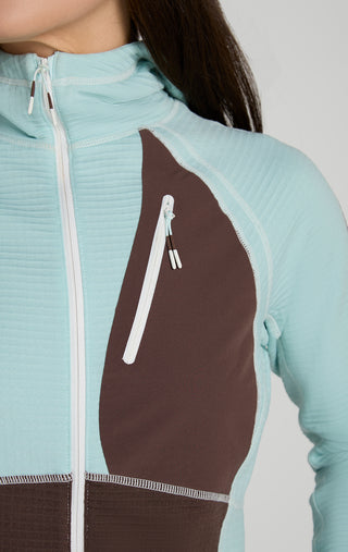 Joytrek Grid Fleece Full Zip Hoodie
