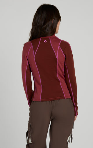 Joytrek Midlayer Grid Fleece Zip Neck