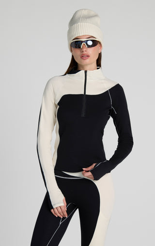 Wool Sculpt Merino Baselayer Zip Neck