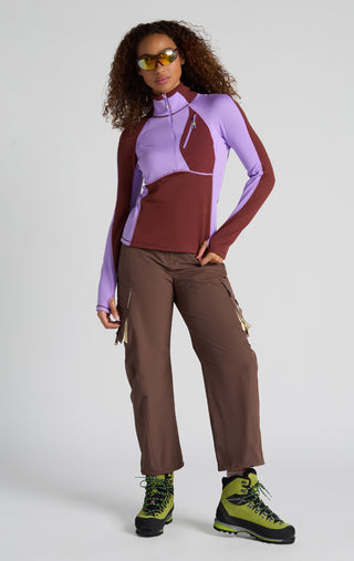 Joytrek Midlayer Grid Fleece Zip Neck