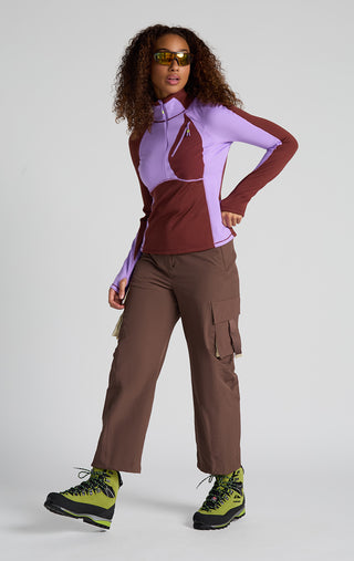 Joytrek Midlayer Grid Fleece Zip Neck