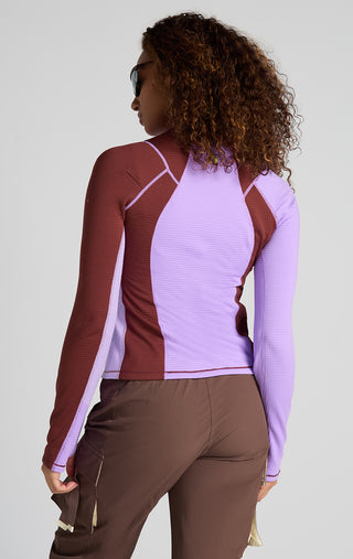 Joytrek Midlayer Grid Fleece Zip Neck