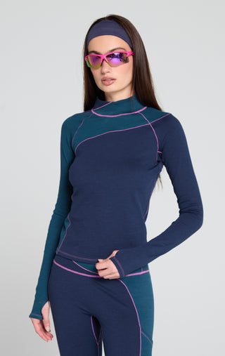 Wool Sculpt Merino Baselayer Mock Neck