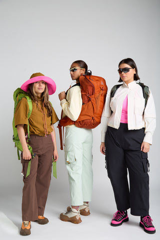 Women wearing outdoor technical apparel designed by SENIQ