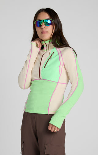 Joytrek Midlayer Grid Fleece Zip Neck