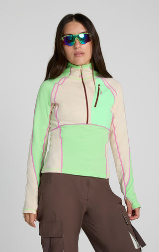 Joytrek Midlayer Grid Fleece Zip Neck