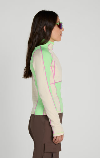 Joytrek Midlayer Grid Fleece Zip Neck
