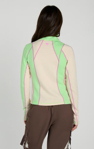 Joytrek Midlayer Grid Fleece Zip Neck