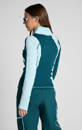 Joytrek Midlayer Grid Fleece Zip Neck