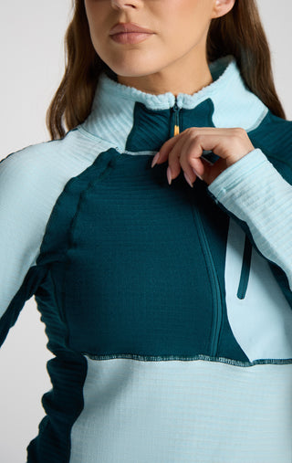 Joytrek Midlayer Grid Fleece Zip Neck