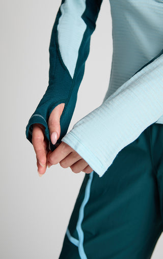 Joytrek Midlayer Grid Fleece Zip Neck