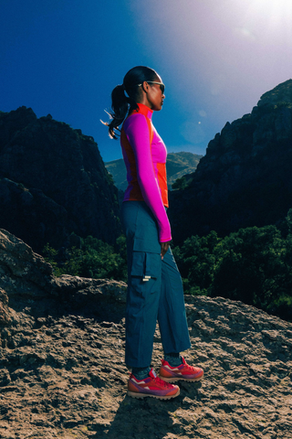 Joytrek Midlayer Grid Fleece Zip Neck