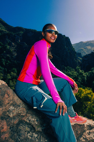 Joytrek Midlayer Grid Fleece Zip Neck