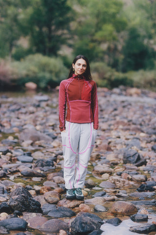 Joytrek Midlayer Grid Fleece Zip Neck